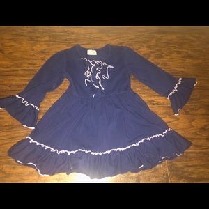 Ruffle bell sleeve dress